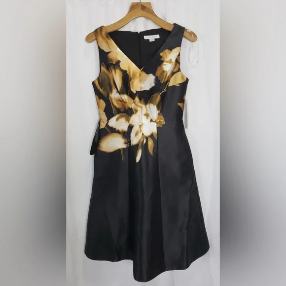 form fitting dresses plus size Kay Unger N-Neck Floral Rosalind Evening Dress 55112449